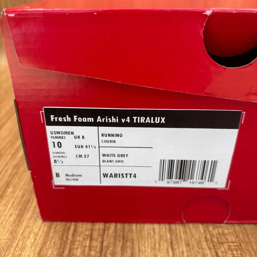 New Balance Fresh Foam Arishi v4 Tiralux Women 10 White Grey WARISTT4 Run NEW